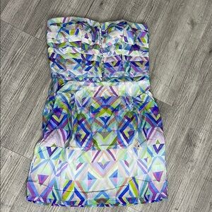 Charlie Jade Multicolor Strapless Dress size M